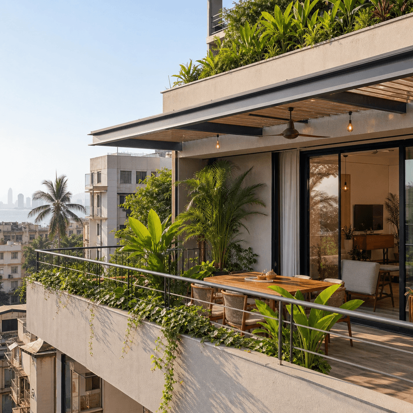 Mumbai Bandra terrace apartment exterior